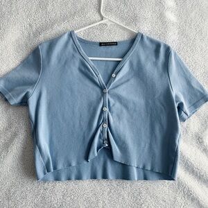 Brandy Melville Button-Up Crop Top